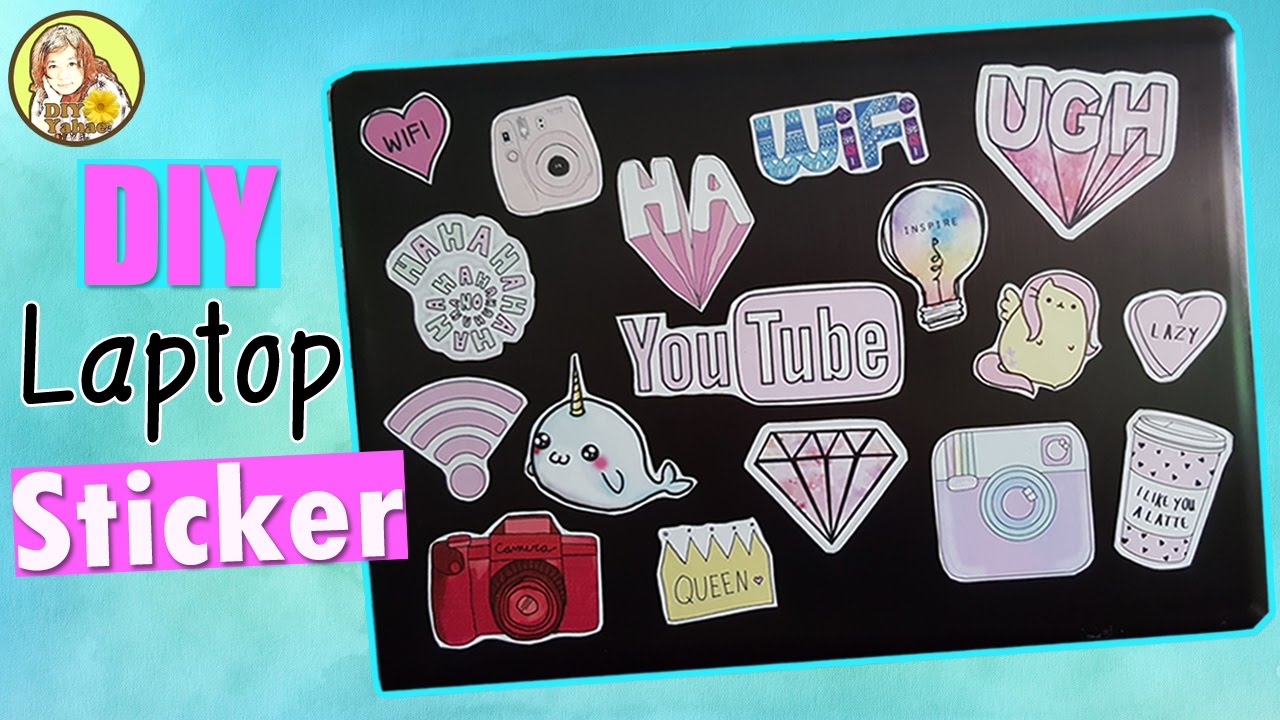 ดีไอวาย สติ้กเกอร์ตกแต่งโน๊ตบุ๊คเก๋ๆ | Laptop tumblr stickers