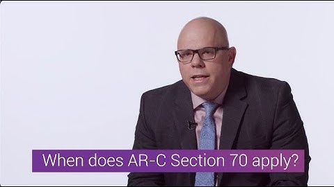 Expert explains new interactive tool on applicability of AR-C Section 70