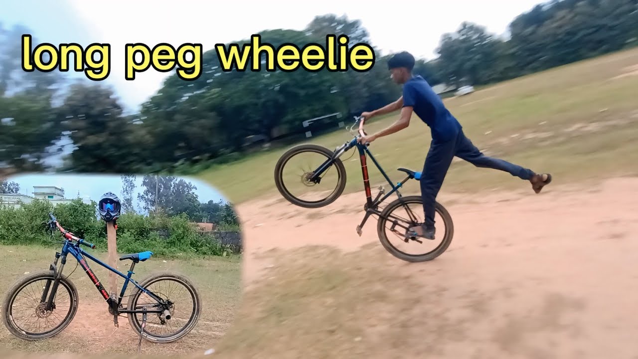Sandeep ka long peg wheelie.  || Cycle pegs wheelie|| Subscribe for more 🤙🏻🤯