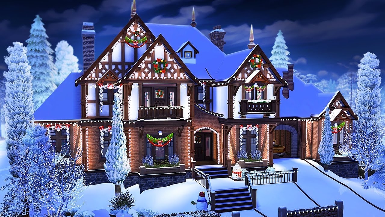 BIG CHRISTMAS FAMILY HOME The Sims 4 Speed Build YouTube big-christmas-family-home-the-sims-4-speed-build-youtube