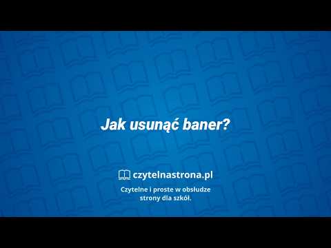 Wideo: Jak Usunąć Baner I Informator