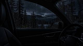 Rain on Car Window at Night 🌧️ | City Lights in the Rain | 11 Hours for Sleep & Relaxation screenshot 2
