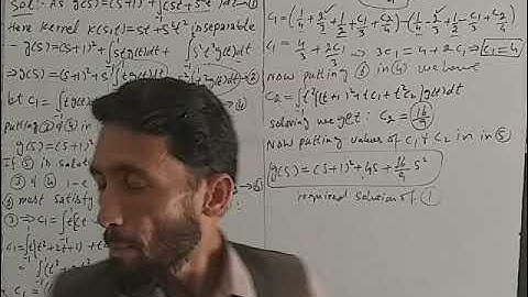 Lec#9 second example of Solution of fredholm integral equations by Separable kernel method