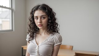 [4K] Curly Jewish Teacher In The New Class | Ai Lookbook