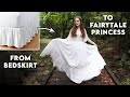 CHEAPEST & EASIEST Skirt I've Ever Made! || HOW TO Make an 18th Century PETTICOAT Using a Bed Skirt