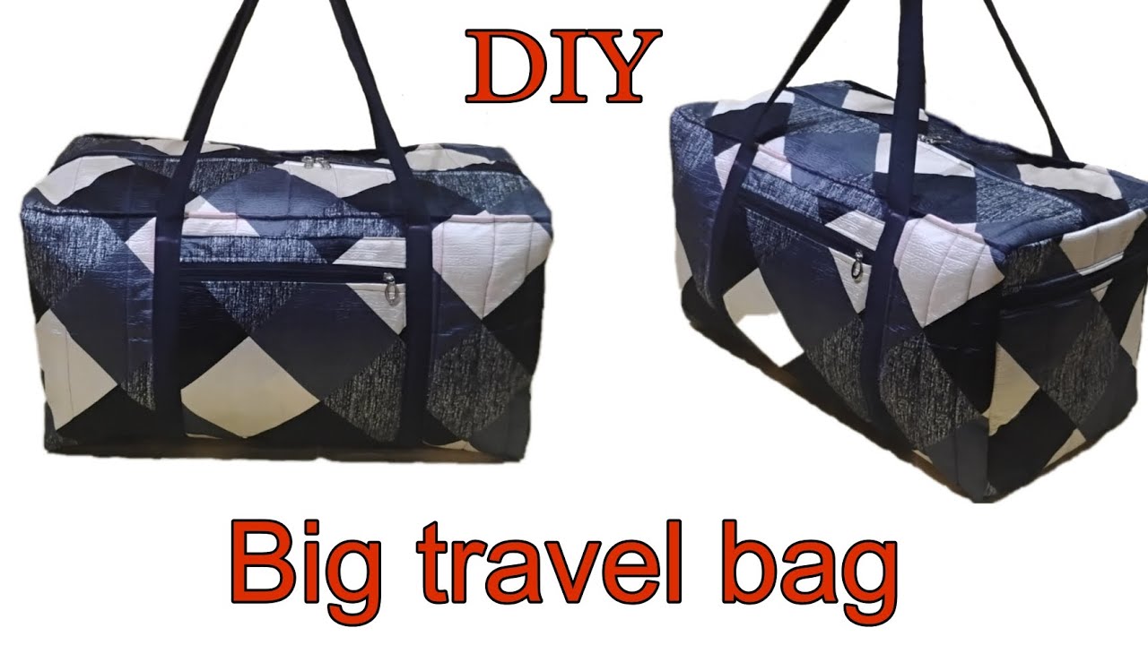 Travel bag making at home/ Travel Bag cutting and stitching - a ...
