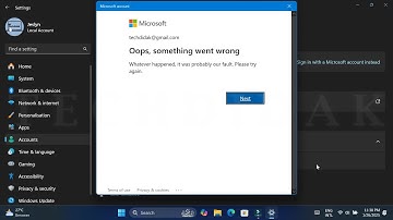 How to Fix Oops Something Went Wrong Sign in Error Microsoft Account