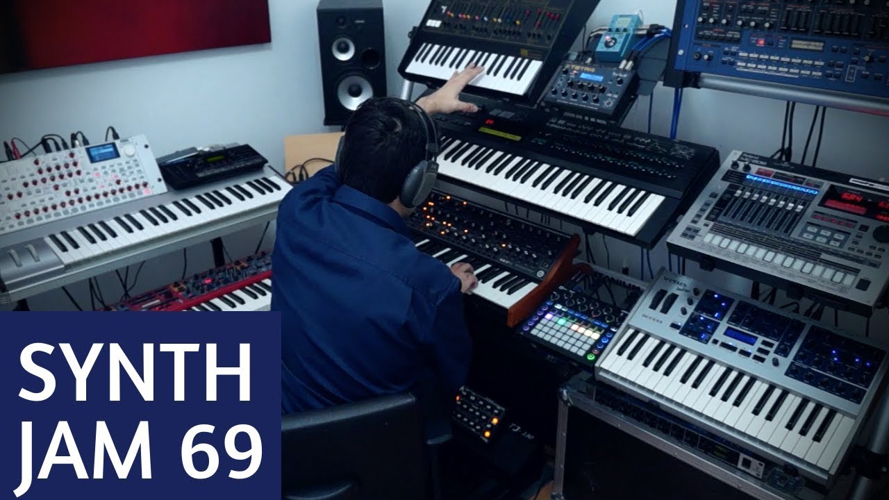Synth Jam 69: Roland D05, Circuit, Indigo, Alpha Juno, Moog Minitaur, Sub 37, Odyssey & Nord Stage2