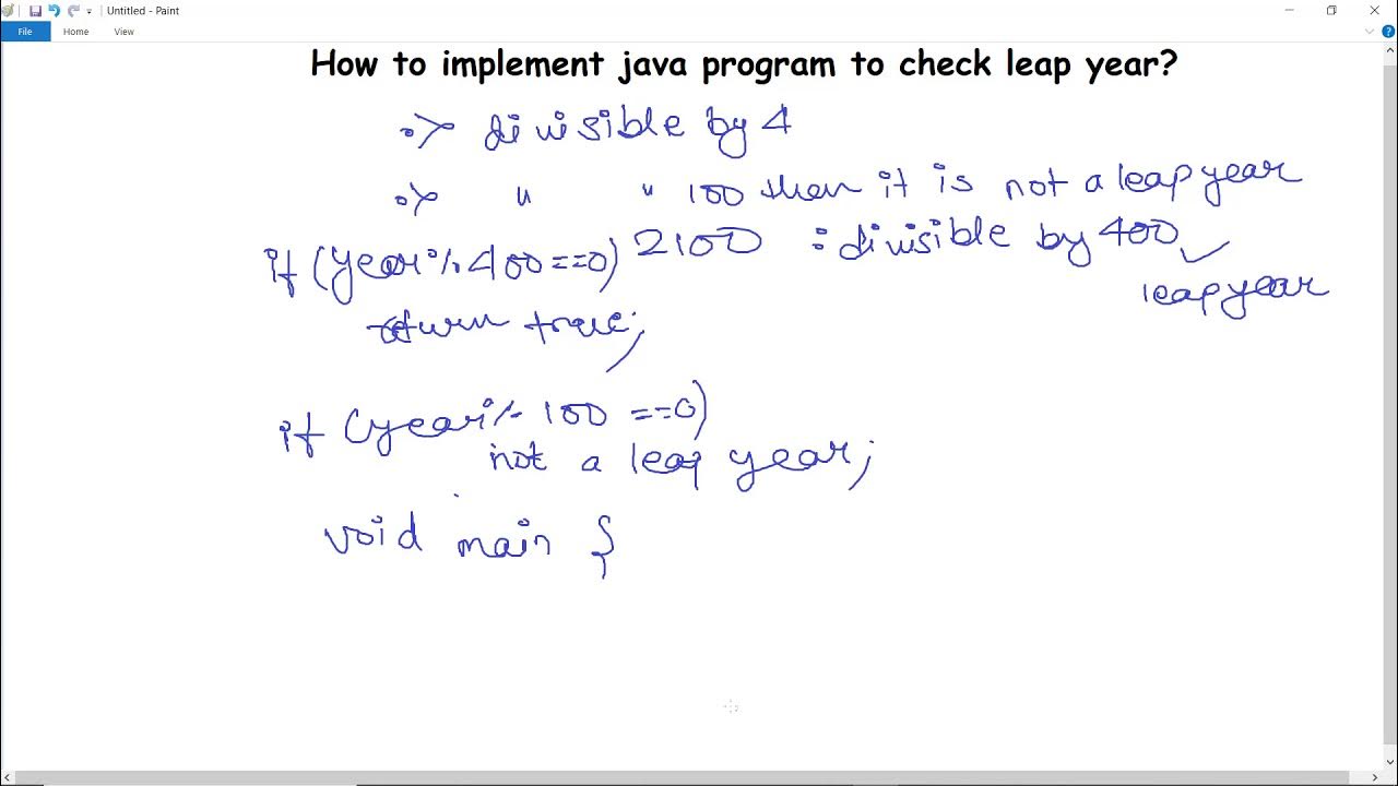 Java Program to Check Leap Year or not? - YouTube