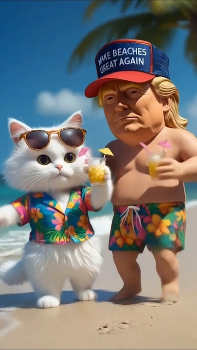 Cute Little Cat Dancing Muevelo With Trump. #parody #cutecat #animation #dance #trump #viralshort