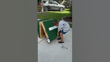 This portable pitcher’s mound is so easy to move!