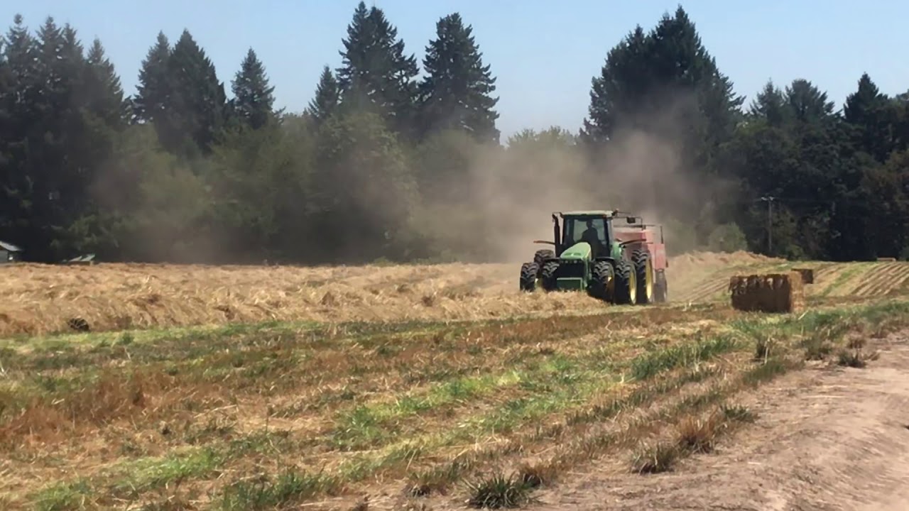 Tractor Baling Hay!!! YouTube