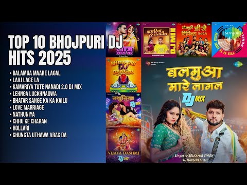 टॉप 10 भोजपुरी डीजे हिट्स २०२५ | DJ Harshit Shah Songs | Balamua Maare Lagal | Laaj Lage La