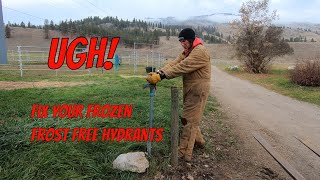 Frozen Frost Free Hydrant Fixes for Your Frost Free Hydrants by Kettle Haven Ranch LLC 235 views 5 months ago 8 minutes, 18 seconds