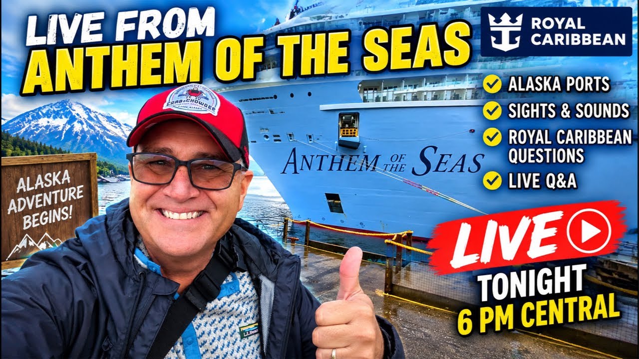 LIVE from Anthem of the Seas! Alaska Cruise Q&A, Ports, Sights & Sail Away