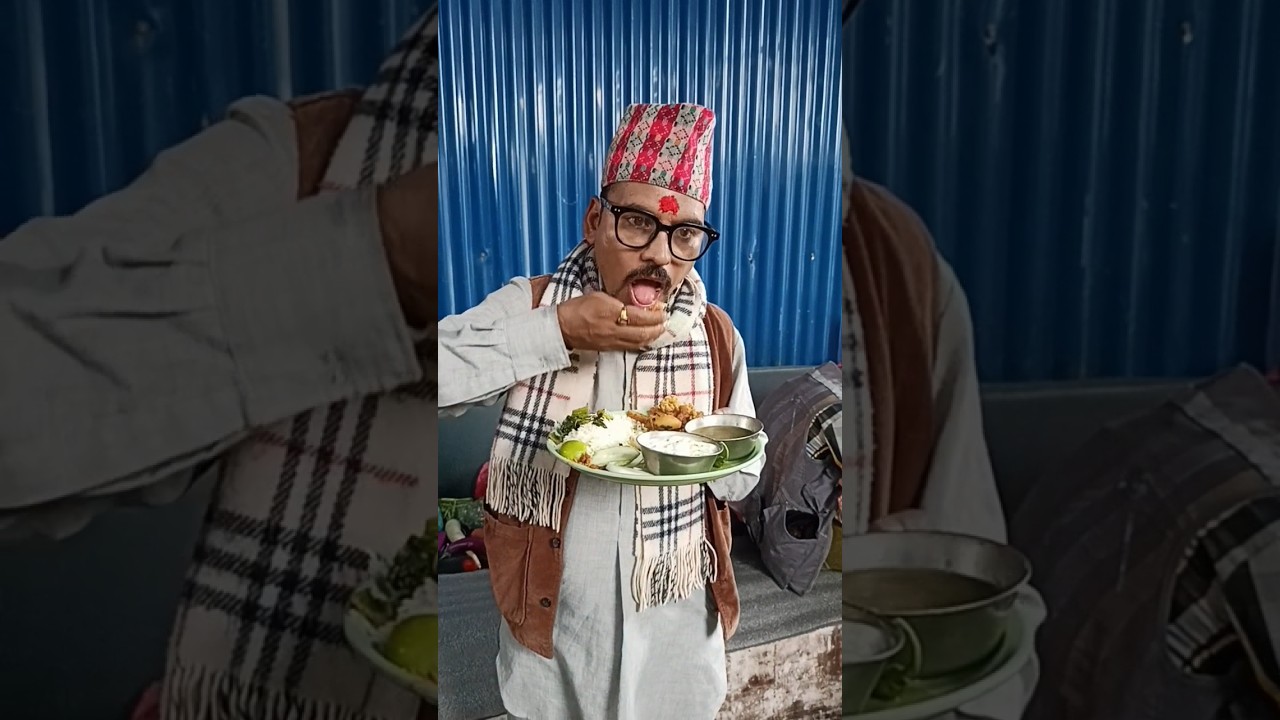 Magne Budo Eating Rice/Kedar Prasad Ghimire/Comedy Hub/BTS