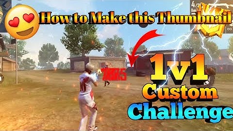 How to make 1v1 Custom Thumbnail in Free Fire.