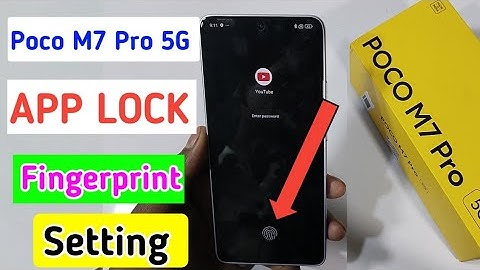 Poco m7 pro 5g me app me fingerprint lock kaise lagaye/how to set fingerprint app lock in poco m7..