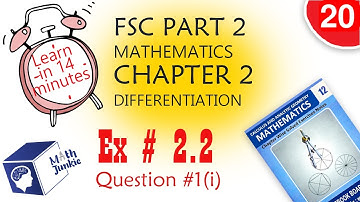 Exercise#2.2 Question#1 Part(i) | Chapter#2 |Differentiation |FSC Maths Inter- Part2| Maths Book2