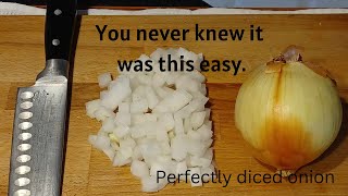 Chop Like A Pro Chef. Perfectly Diced Onion, Quick And So Easy