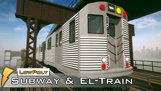 LowPoly Subway & El-Train (Unity) 3D art by Hurly Burly Studios (promo#1)