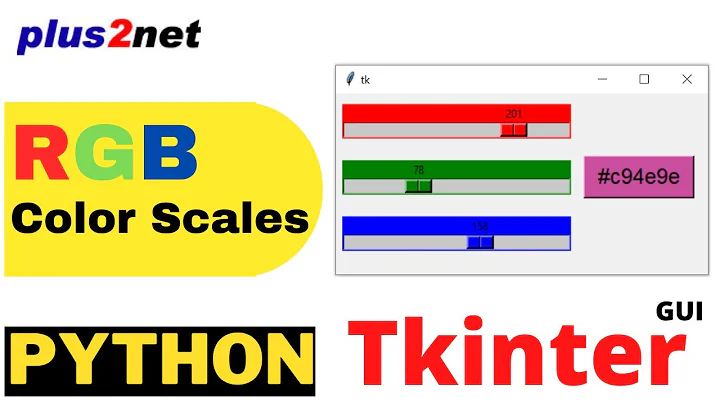 Red Green Blue colour slider by using Tkinter scale to update background colour of buttons