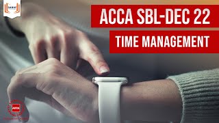 ACCA  SBL  |  Dec 2022  |  Time Management