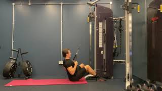 Cable rope seated lateral pull down