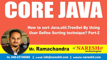 Core Java Tutorials | How to sort Java.util.TreeSet  By Using User Define  Sorting technique? Part-2