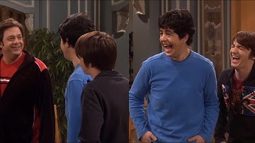 Drake & Josh - Drake, Josh & Two Workers Make Fun Of Walter For Working-Out