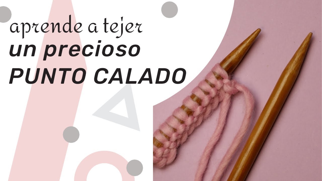 №110🤩 Punto calado de solo 2 vueltas 🌴 Fácil pero entretenido de tejer