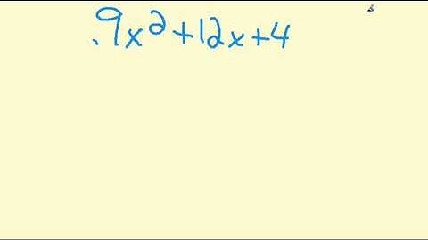 Factor a Perfect Square Trinomial