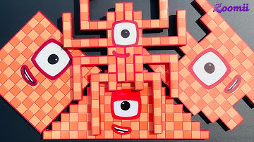 Looking for Numberblocks Puzzle Tetris NEW 4x 100 Space ASMR | Numberblocks Satisfying Video #87