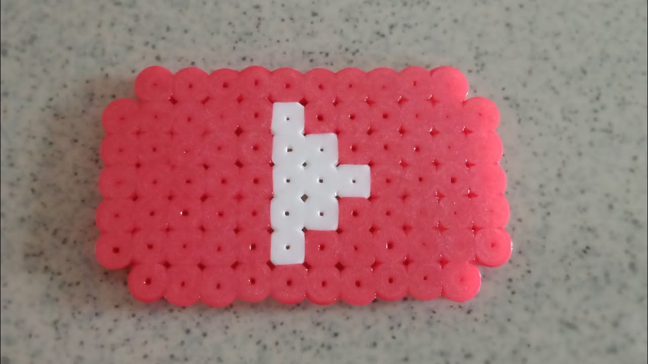 How to make a YouTube logo with perler bead YouTube