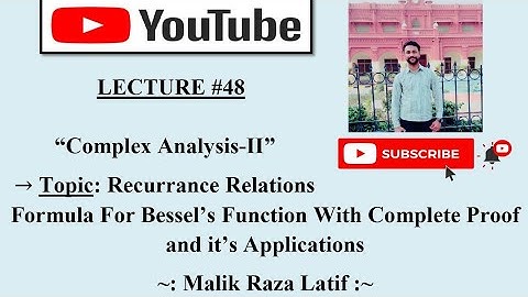 Recurrance Relations Formula For Bessel