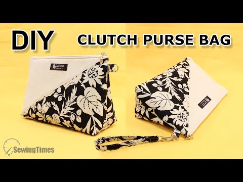 DIY Clutch Purse Bag | Wristlet Pouch Tutorial [sewingtimes]