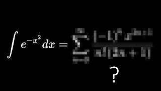 Random Math 2: Non-Elementary Integrals Part 1