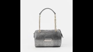 Сумка через плечо ERMANNO Ermanno Scervino 12400489 silver reptile