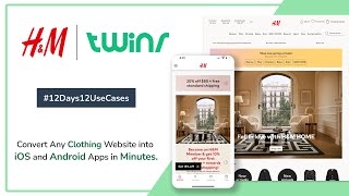Convert H&M Clothing Website to Mobile Apps in Minutes with Twinr - #12Days12UseCases Day 1 screenshot 3