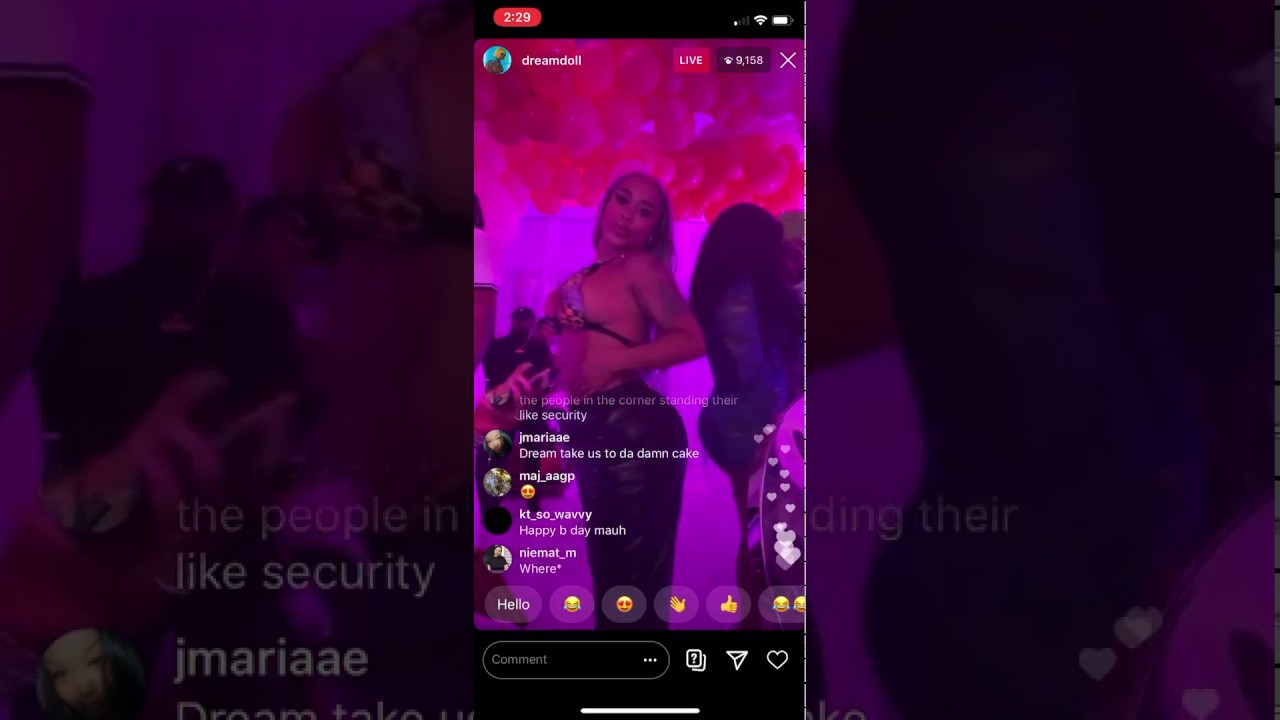 Dream Doll Getting Freaky At Ariana Fletcher Birthday Party On IG Live 🤭😍😍