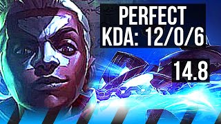 EKKO vs XERATH (MID) | 12/0/6, Legendary, 700+ games | EUW Master | 14.8