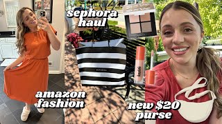 VLOG 🍁 amazon fashion finds, sephora haul, easy dinner recipe, grocery faves