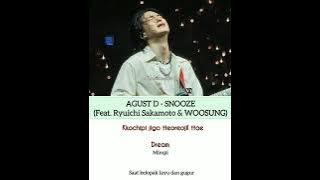 Agust D - Snooze (Feat. Ryuichi Sakamoto & Woosung of The Rose) lyrics | terjemahan