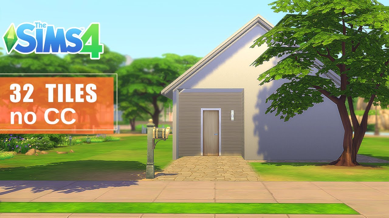 Tiny house 32 tiles no CC The Sims 4 Speed build 