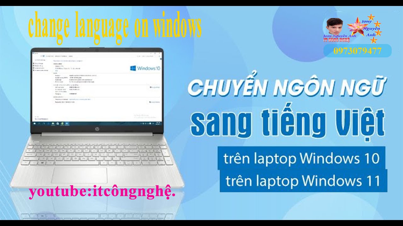 THAY ĐỔI NGÔN NGỮ WINDOWS (change language on windows) - youtube