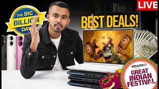 🔴  Live Deals  - Flipkart Big Billion Days 2025 | Amazon GIF Sale - Best Laptops - iPhone 16