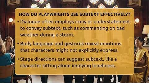 How Do Playwrights Use Subtext Effectively? - The Prose Path