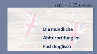 Abitur: The oral exam in English