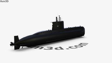 Type 209 submarine 3D model by 3DModels.org
