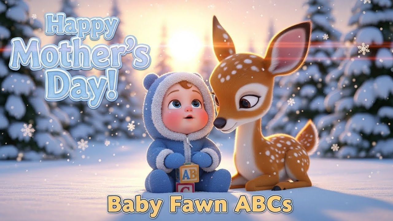 Mothers Day Baby Fawn ABC 🦌🌸✨ | Kids Fantasy Song | Learn Gentle Alphabet Love